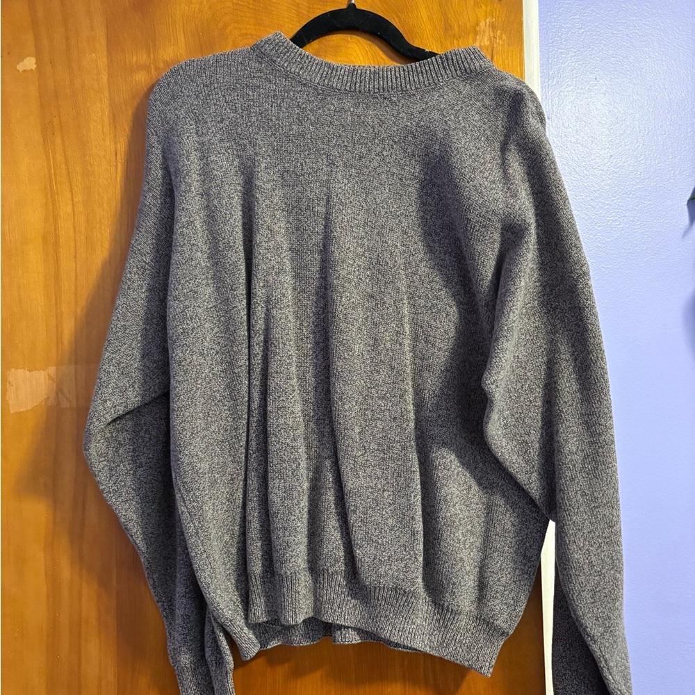 Classic Gray Crewneck Men's Sweater